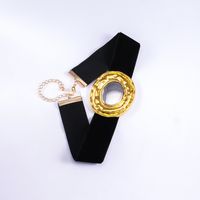 Vintage Style Simple Style Oval Alloy Cloth Plating Gold Plated Silver Plated Women's Choker main image 1