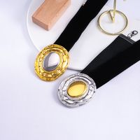 Vintage Style Simple Style Oval Alloy Cloth Plating Gold Plated Silver Plated Women's Choker main image 6