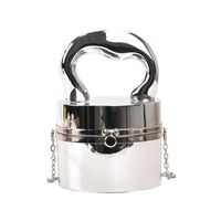 Women's Arylic Solid Color Streetwear Cylindrical Lock Clasp Circle Bag sku image 1