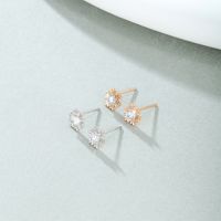 1 Pair Vintage Style Xuping Flower Plating Inlay Alloy Artificial Gemstones Ear Studs main image 5