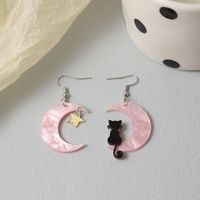 1 Pair Cute Star Moon Cat Plastic Ear Hook main image 5