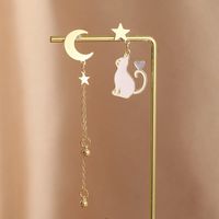1 Pair Cute Star Moon Cat Plastic Ear Hook sku image 3