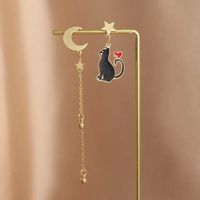 1 Pair Cute Star Moon Cat Plastic Ear Hook sku image 4