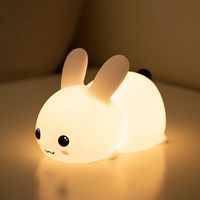 Cute Rabbit Silica Gel Indoor Night Lights sku image 1
