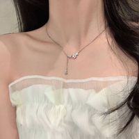 Simple Style Star Alloy Inlay Artificial Diamond Women's Pendant Necklace main image 3