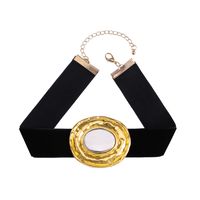 Vintage Style Simple Style Oval Alloy Cloth Plating Gold Plated Silver Plated Women's Choker sku image 1