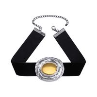 Vintage Style Simple Style Oval Alloy Cloth Plating Gold Plated Silver Plated Women's Choker sku image 2