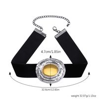 Vintage Style Simple Style Oval Alloy Cloth Plating Gold Plated Silver Plated Women's Choker main image 2