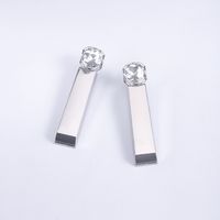 1 Pair Vintage Style Simple Style Rectangle Plating Alloy Gold Plated Silver Plated Drop Earrings main image 3