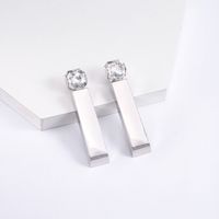 1 Pair Vintage Style Simple Style Rectangle Plating Alloy Gold Plated Silver Plated Drop Earrings main image 8