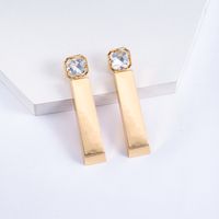 1 Pair Vintage Style Simple Style Rectangle Plating Alloy Gold Plated Silver Plated Drop Earrings main image 4