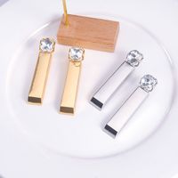 1 Pair Vintage Style Simple Style Rectangle Plating Alloy Gold Plated Silver Plated Drop Earrings main image 6