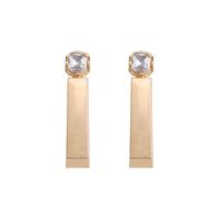 1 Pair Vintage Style Simple Style Rectangle Plating Alloy Gold Plated Silver Plated Drop Earrings sku image 1