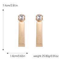 1 Pair Vintage Style Simple Style Rectangle Plating Alloy Gold Plated Silver Plated Drop Earrings main image 2