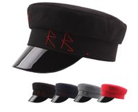 Frau Retro Einfacher Stil Farbblock Nähen Gebogene Traufen Militärischer Hut main image 1