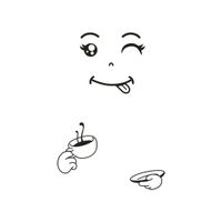 Lässig Süß Emoji-gesicht Pvc Wandaufkleber Künstliche Dekorationen sku image 3