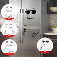 Casual Cute Emoji Face Pvc Wall Sticker Artificial Decorations main image 1