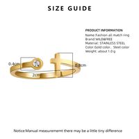 أزياء مفتوحة التيتانيوم الصلب القوس القلب عبر الأزياء لا تتلاشى خاتم المجوهرات main image 6