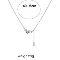 Simple Style Star Alloy Inlay Artificial Diamond Women's Pendant Necklace main image 2