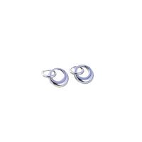 1 Pair Vintage Style Geometric Solid Color Plating Stainless Steel Hoop Earrings main image 2