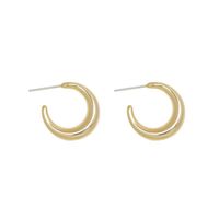1 Pair Vintage Style Geometric Solid Color Plating Copper Gold Plated Ear Studs main image 3