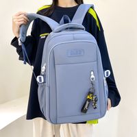 One Size Solid Color School School Backpack sku image 2