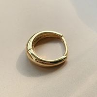 1 Pair Simple Style Geometric Solid Color Plating Copper Hoop Earrings sku image 6