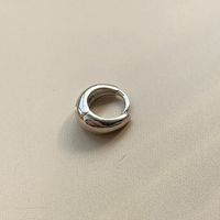 1 Pair Simple Style Geometric Solid Color Plating Copper Hoop Earrings sku image 1