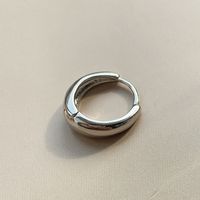 1 Pair Simple Style Geometric Solid Color Plating Copper Hoop Earrings sku image 3