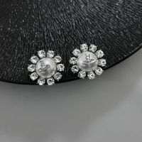 1 Pair Vintage Style Round Oval Flower Plating Alloy Drop Earrings sku image 21