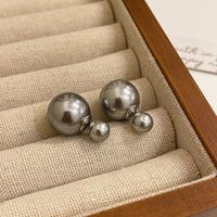 1 Pair Sweet Geometric Round Plating Imitation Pearl Drop Earrings sku image 11