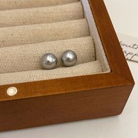 1 Pair Sweet Geometric Round Plating Imitation Pearl Drop Earrings sku image 3