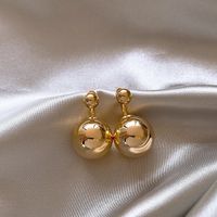 1 Pair Sweet Geometric Round Plating Imitation Pearl Drop Earrings sku image 42