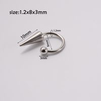 Simple Style Geometric Stainless Steel Plating Unisex Labret 1 Piece sku image 1