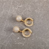 1 Pair Elegant Sweet Ball Plating Inlay Copper Zircon Drop Earrings main image 9