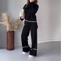 Daily Street Women's Casual Stripe Polyester Pants Sets Pants Sets sku image 6