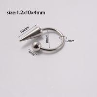Simple Style Geometric Stainless Steel Plating Unisex Labret 1 Piece sku image 3