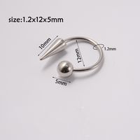 Simple Style Geometric Stainless Steel Plating Unisex Labret 1 Piece sku image 5