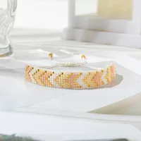 Élégant Glamour L'Oeil Du Diable Forme De Cœur Flèche Polyester Verre Tricot Femmes Bracelets sku image 2