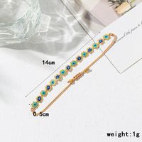 Ig Style Devil's Eye Heart Shape Arrow Glass Rope Knitting Women's Drawstring Bracelets main image 4