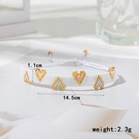 IG Style Heart Shape Flower Glass Knitting Women's Bracelets main image 3