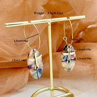 1 Pair Vacation Simple Style Leaf Flower Plating Inlay 304 Stainless Steel Arylic Acrylic Gold Plated Drop Earrings sku image 2
