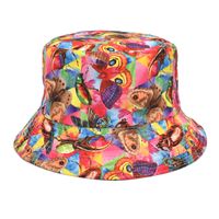 Women's Simple Style Color Block Printing Flat Eaves Bucket Hat main image 4