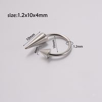 Simple Style Geometric Stainless Steel Plating Unisex Labret 1 Piece sku image 4
