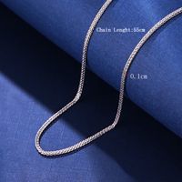 Classic Style Solid Color Sterling Silver Plating 18k Gold Plated Necklace main image 6