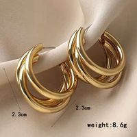 1 Pair Elegant Luxurious Solid Color Plating Alloy Gold Plated Silver Plated Earrings main image 2