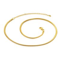 Wholesale Simple Style Classic Style Solid Color Titanium Steel Plating Chain Gold Plated Necklace sku image 3