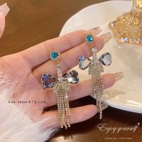 Wholesale Jewelry 1 Pair Lady Heart Shape Alloy Artificial Gemstones Drop Earrings sku image 14