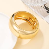 Vintage Style Solid Color Alloy Plating 18k Gold Plated Unisex Bangle main image 7
