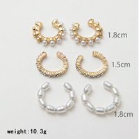 1 Set Ig Style Simple Style Cross Snake Bow Knot Plating Inlay Alloy Zircon Gold Plated Ear Studs main image 6